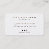 Elegant Black Golden Cloudy Abstract Handtekening Visitekaartje (Achterkant)