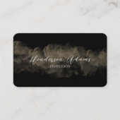 Elegant Black Golden Cloudy Abstract Handtekening Visitekaartje (Voorkant)