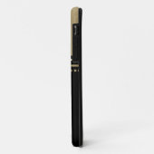 Elegant Black Golden Monogram B iPhone Case (Achterkant/links)