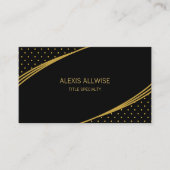 Elegant Black & Golden Visitekaartje (Voorkant)