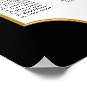 Elegant Black | Goudweddenschappen Poster (Hoek)