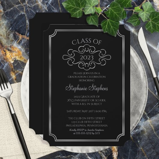 Elegant Black |Graduatiepartij bij het "Silver Col Kaart