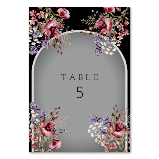 Elegant Black Gray Beautiful Arch Invitation Kaart (Voorkant)