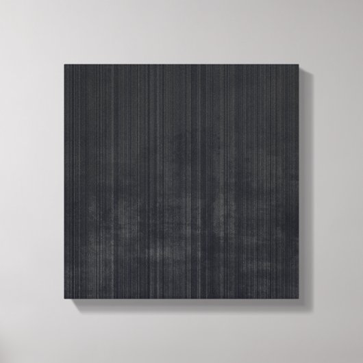 Elegant Black Gray rustige vezels, gestript abstra Canvas Afdruk (Voorkant)