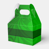 Elegant Black & Green Gable Favor Box Bedankdoosjes (Achterkant)