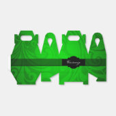 Elegant Black & Green Gable Favor Box Bedankdoosjes (Uitgevouwen)