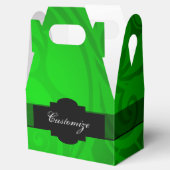 Elegant Black & Green Gable Favor Box Bedankdoosjes (Geopend)