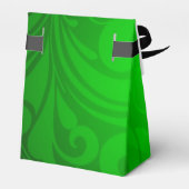 Elegant Black & Green Tent Favor Box Bedankdoosjes (Achterkant)