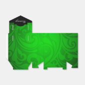 Elegant Black & Green Tent Favor Box Bedankdoosjes (Uitgevouwen)