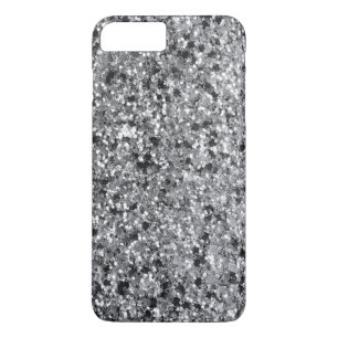 Elegant Black & Grey Faux Glitter GR 1 iPhone 8/7 Plus Hoesje