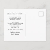 Elegant Black Grey Monogram New Home Movement Aankondigingskaart (Achterkant)