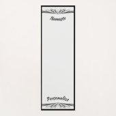 Elegant Black Grey Zen Yoga Namaste Personalizeerd Yogamat (Voorkant)