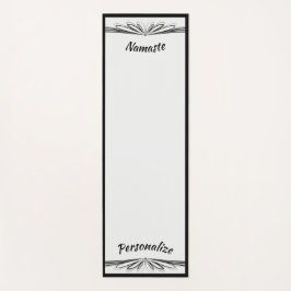 Elegant Black Grey Zen Yoga Namaste Personalizeerd Yogamat