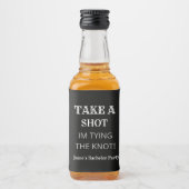 Elegant Black Groom Bachelor Party Weddenschap Likeurfles Etiket (Voorkant)