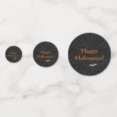 Elegant Black Halloween Floral Confetti (Achterkanten)