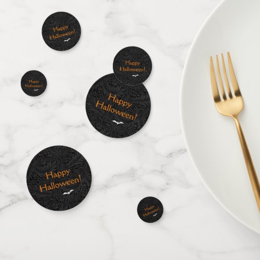 Elegant Black Halloween Floral Confetti (Groep)