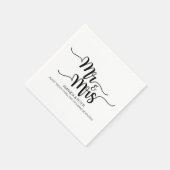 ELEGANT BLACK HANDSCHRIFTELIJKE LOVE WEDDING PAPER SERVETTEN (Hoek)