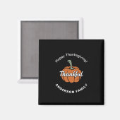 Elegant Black Happy Thanksgiving Magneet (Voorkant / Achterkant)