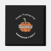 Elegant Black Happy Thanksgiving Magneet (Voorkant)