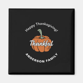 Elegant Black Happy Thanksgiving Magneet