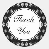 Elegant Black Hartelijk dank Stickers (Voorkant)
