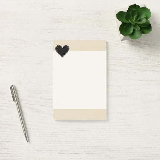 Elegant Black Heart 2 Post-it® Notes (Kantoor)
