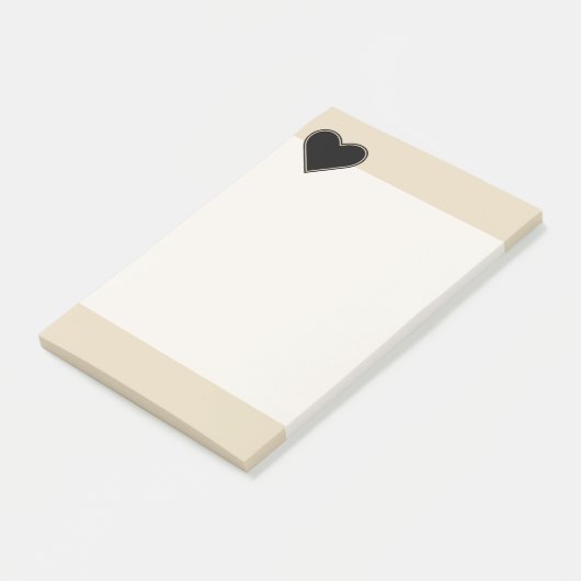 Elegant Black Heart 2 Post-it® Notes (Schuin)