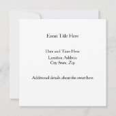 Elegant Black Heart Kaart (Achterkant)