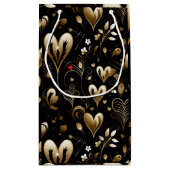 Elegant Black Heart Romance Klein Cadeauzakje (Achterkant)