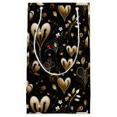 Elegant Black Heart Romance Klein Cadeauzakje (Voorkant)