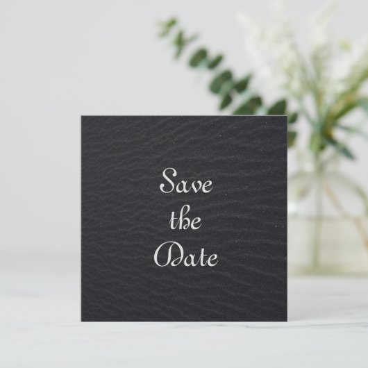 Elegant Black heeft de datum opgeslagen Save The Date (Staand voorkant)