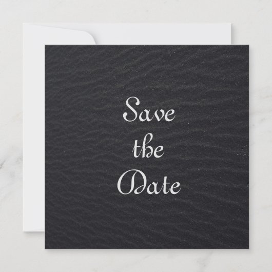 Elegant Black heeft de datum opgeslagen Save The Date (Voorkant)