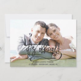 Elegant Black Het is een officiële Calligrafie Wed Aankondiging