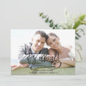 Elegant Black Het is een officiële Calligrafie Wed Aankondiging (Staand voorkant)