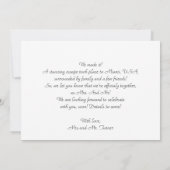 Elegant Black Het is een officiële Calligrafie Wed Aankondiging (Achterkant)