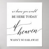 Elegant Black If Heaven Wasn't So Far Away Poster (Voorkant)