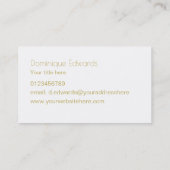 Elegant Black Ink Custom Gold Professional Visitekaartje (Achterkant)