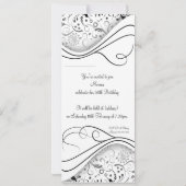 Elegant Black Invitation Kaart (Achterkant)