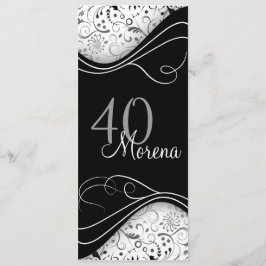 Elegant Black Invitation Kaart