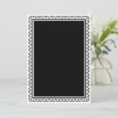 Elegant Black Invitation Sjabloon Kaart (Staand voorkant)