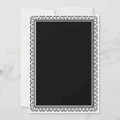 Elegant Black Invitation Sjabloon Kaart (Achterkant)
