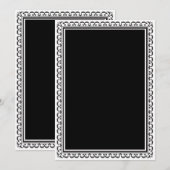 Elegant Black Invitation Sjabloon Kaart (Voorkant / Achterkant)