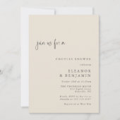 Elegant Black Ivory Mid-Century Mod Couples Shower Kaart (Voorkant)