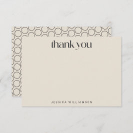 Elegant Black Ivory Mid-Mod Custom Vrijgezellenfee Bedankkaart