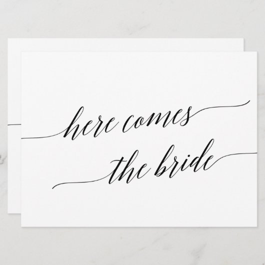 Elegant Black komt hier voor de uitnodiging voor h (Voorkant / Achterkant)