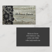 Elegant Black Lace Barn Visitekaartje (Voorkant / Achterkant)