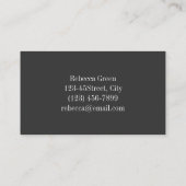 Elegant Black Lace Barn Visitekaartje (Achterkant)