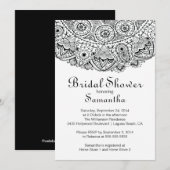 Elegant Black Lace Bridal Shower-uitnodiging Kaart (Voorkant / Achterkant)