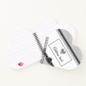 Elegant Black Lace Brides Weddenschap Notitieboek (Binnen)