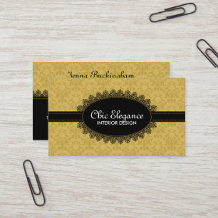 Elegant Black Lace en Baroque Visitekaartje